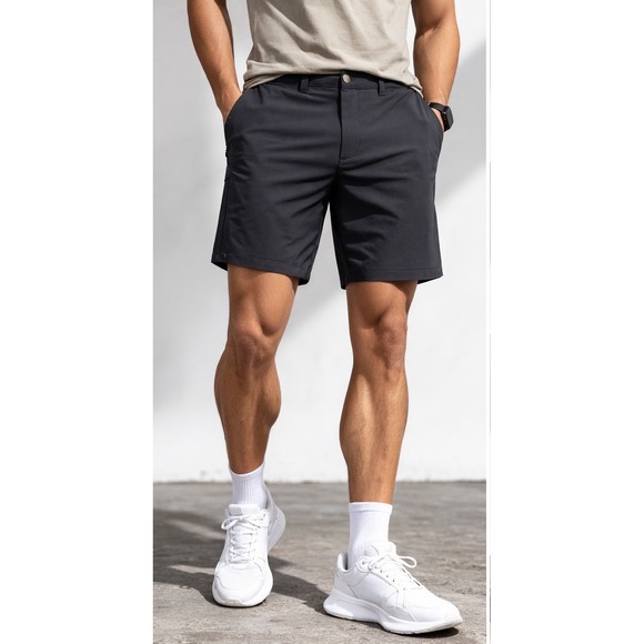 lululemon athletica Other - Lululemon Mens Commission Shorts Size 33 Black Stretch Golf Casual 7.5 Inseam